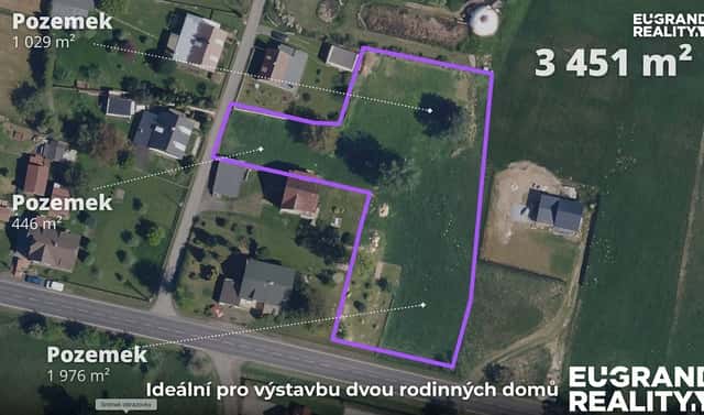 Prodej stavebního pozemku 3 451 m², Horní Podluží, okres Děčín