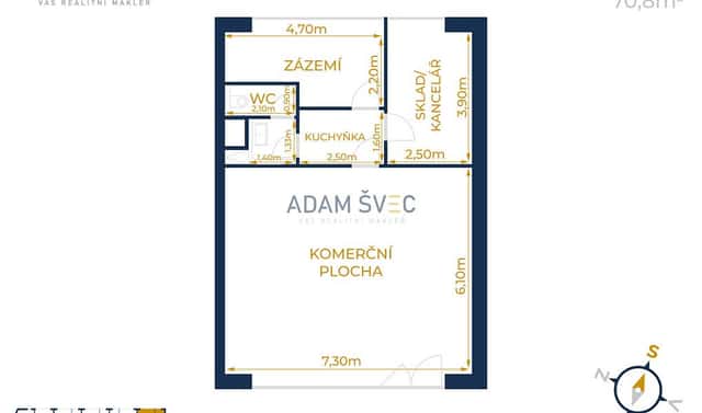 Pronájem obchodních prostor 71 m², Ostravská, Olomouc – Hodolany