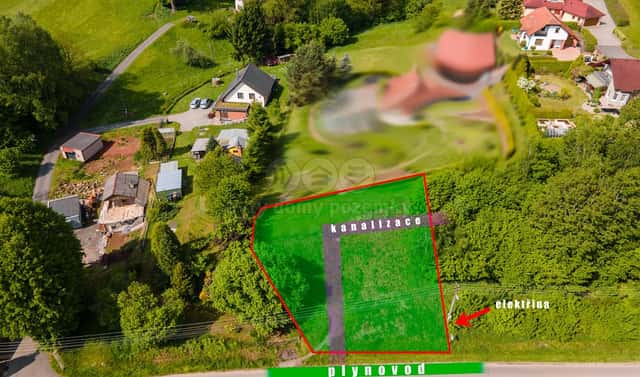 Prodej stavebního pozemku 601 m², Hnátnice, okres Ústí nad Orlicí