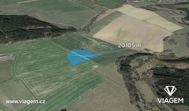 Prodej pole 13 403 m², Budislav, okres Tábor