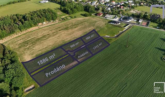 Prodej stavebního pozemku 1 886 m², Lišovská, Hůry, okres České Budějovice