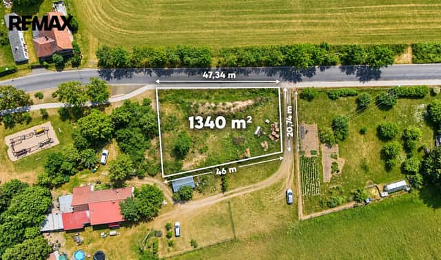 Prodej stavebního pozemku 1 340 m², Žáky, okres Kutná Hora