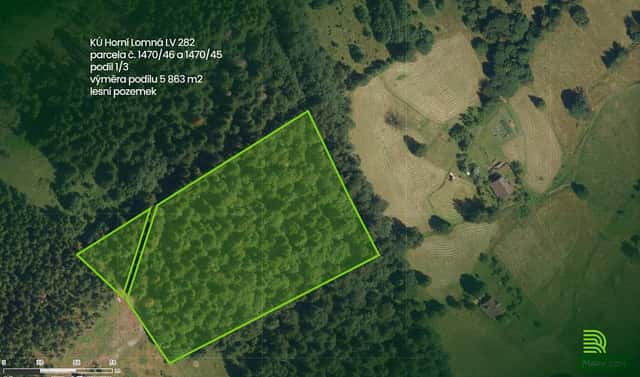 Prodej lesa 5 863 m², Horní Lomná, okres Frýdek-Místek