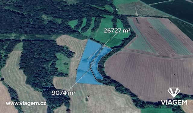 Prodej pole 6 464 m², Kravaře, okres Česká Lípa