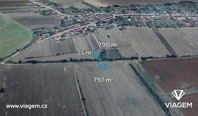 Prodej pole 811 m², Kněždub, okres Hodonín