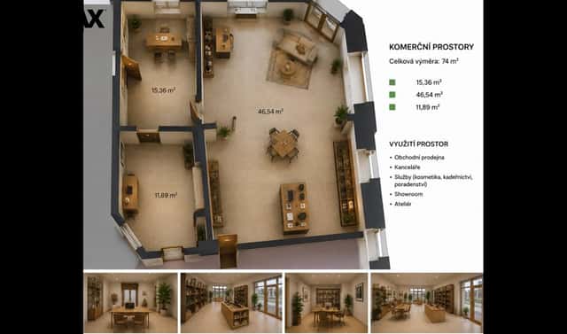 Prodej obchodních prostor 74 m², Svatoplukova, Prostějov