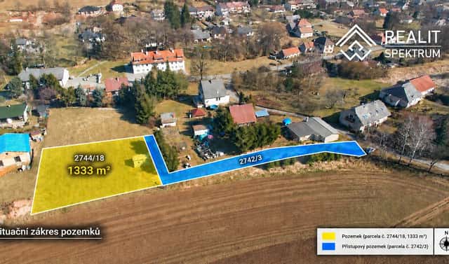 Prodej stavebního pozemku 1 333 m², Rudoltice, okres Ústí nad Orlicí