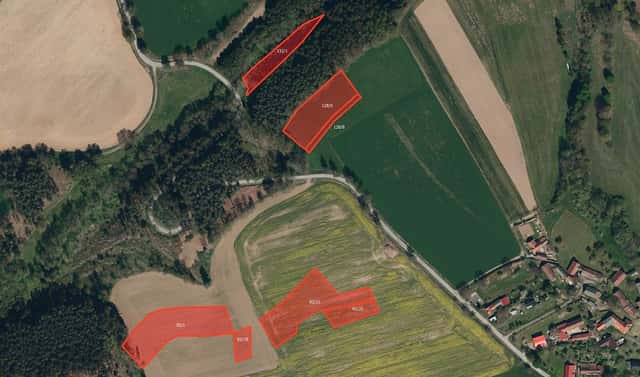 Prodej pole 15 608 m², Křešín – Kramolín, okres Pelhřimov