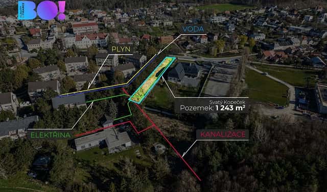 Prodej stavebního pozemku 1 243 m², Olomouc