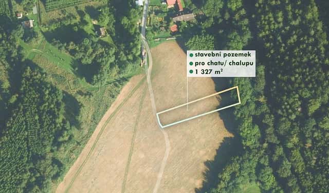 Prodej stavebního pozemku 1 327 m², Městečko Trnávka – Stará Roveň, okres Svitavy