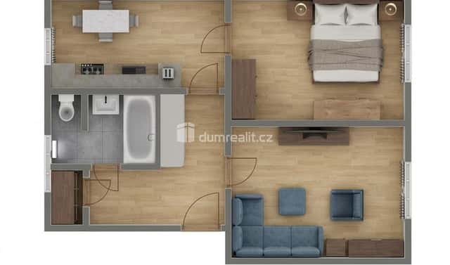 Prodej bytu 2+1 56 m², Jiřího Wolkera, Rožnov pod Radhoštěm, okres Vsetín