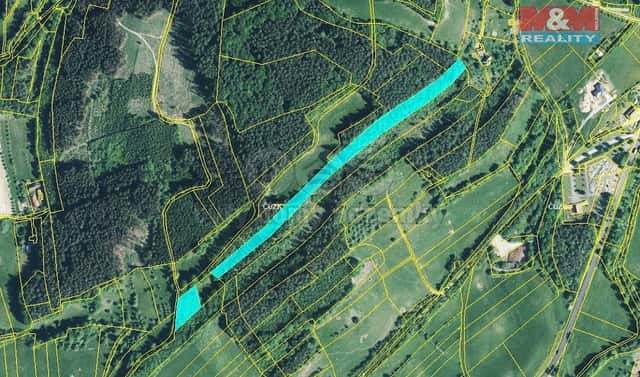 Prodej lesa 13 453 m², Lutonina, okres Zlín