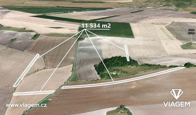 Prodej pole 1 441 m², Křesín, okres Litoměřice
