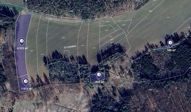 Prodej pole 6 386 m², Vlašim, okres Benešov