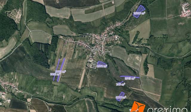 Prodej pole 24 591 m², Částkov, okres Uherské Hradiště