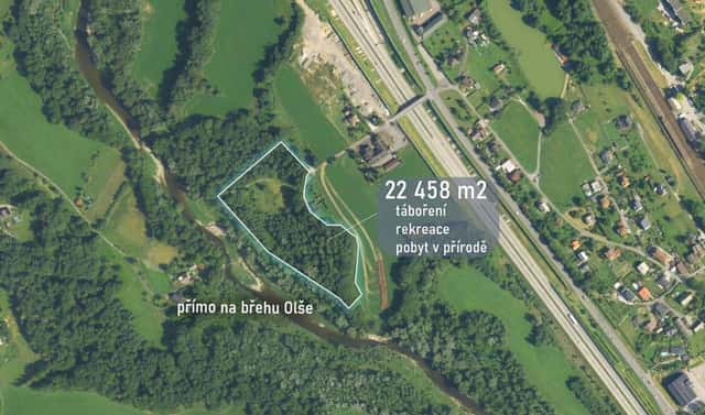 Prodej komerčního pozemku 22 458 m², Bystřice, okres Frýdek-Místek