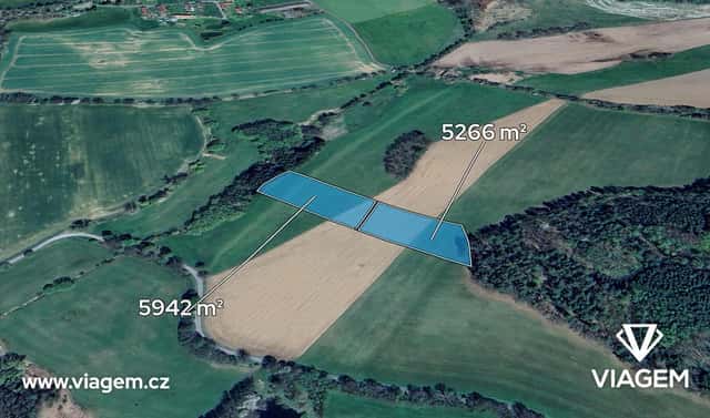 Prodej pole 1 868 m², Borotín, okres Tábor