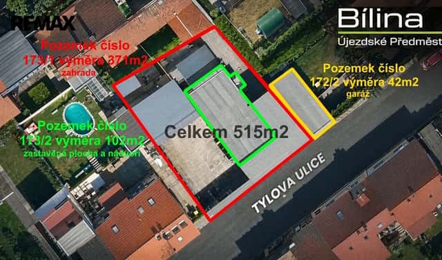 Prodej stavebního pozemku 515 m², Tylova, Bílina – Újezdské Předměstí, okres Teplice