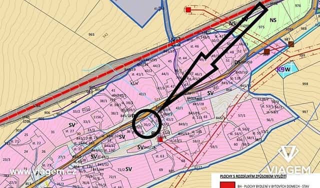 Prodej stavebního pozemku 275 m², Potštát, okres Přerov