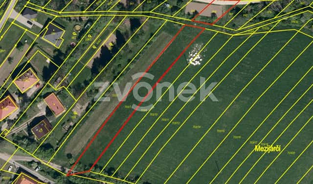 Prodej stavebního pozemku 2 007 m², Pitín, okres Uherské Hradiště