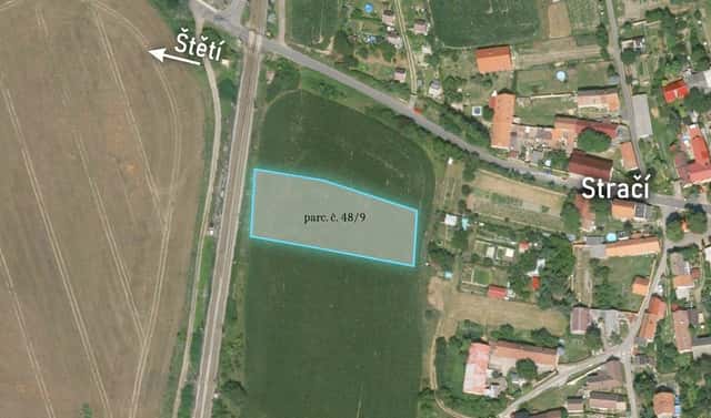 Prodej zahrady 3 000 m², Štětí – Stračí, okres Litoměřice