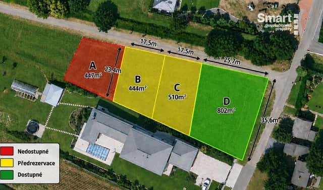 Prodej stavebního pozemku 802 m², Hněvotín, okres Olomouc