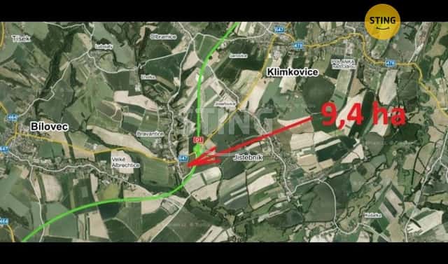 Prodej komerčního pozemku 50 000 m², Bravantice, okres Nový Jičín