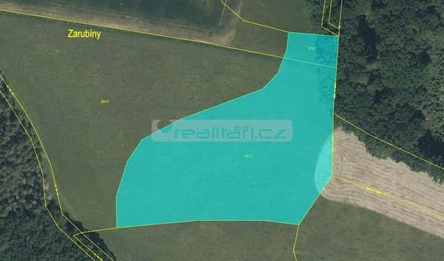 Prodej pole 9 532 m², Příkosice, okres Rokycany