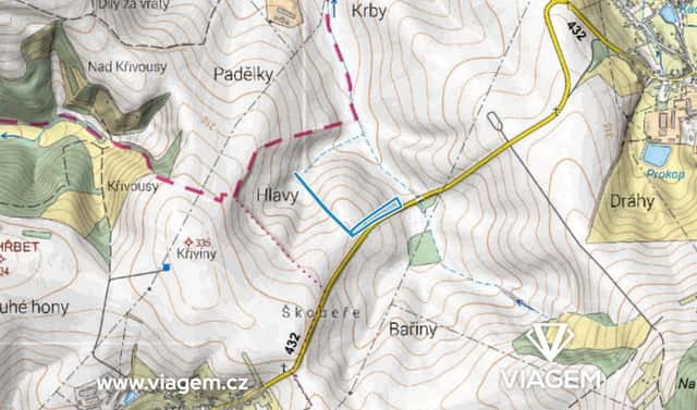 Prodej pole 1 738 m², Koryčany, okres Kroměříž