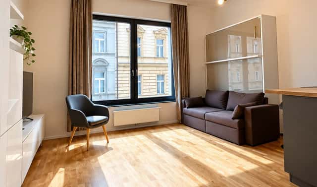Pronájem bytu 1+kk 30 m², Grafická, Praha 5 – Smíchov