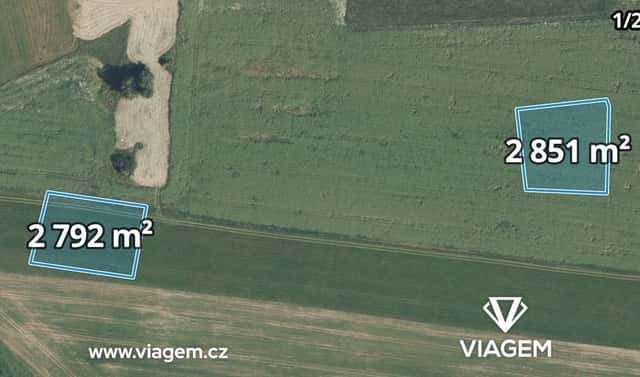 Prodej pole 832 m², Kbel, okres Plzeň-jih