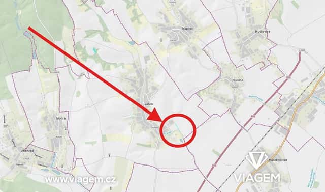 Prodej stavebního pozemku 1 194 m², Jalubí, okres Uherské Hradiště