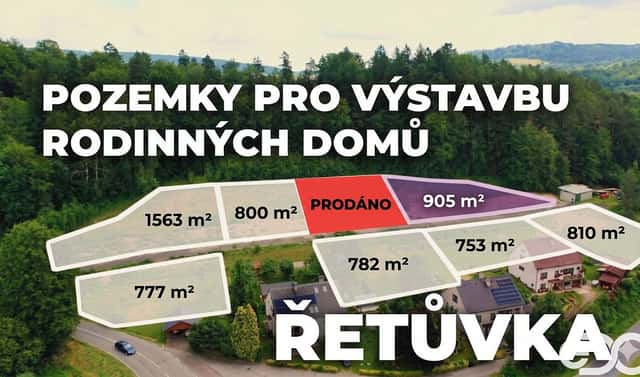 Prodej stavebního pozemku 905 m², Řetůvka, okres Ústí nad Orlicí