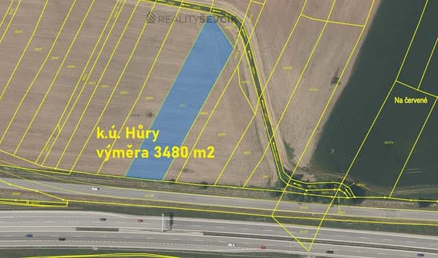 Prodej komerčního pozemku 3 480 m², Pod Strání, Hůry, okres České Budějovice