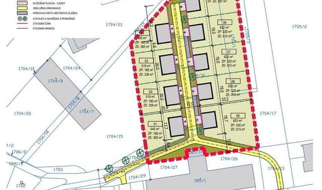Prodej stavebního pozemku 7 614 m², Určice, okres Prostějov