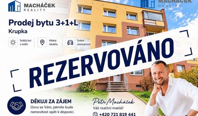Prodej bytu 3+1 63 m², Dolní, Krupka – Vrchoslav, okres Teplice