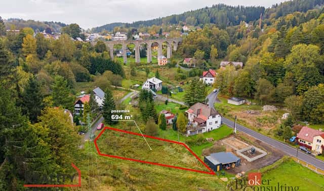 Prodej stavebního pozemku 694 m², Údolní, Smržovka, okres Jablonec nad Nisou