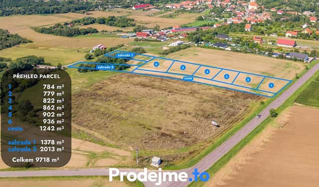 Prodej stavebního pozemku 9 718 m², Dyje, okres Znojmo