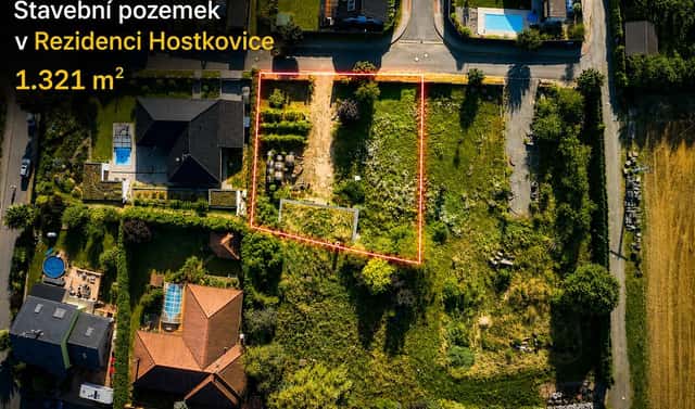 Prodej stavebního pozemku 1 321 m², Tršice – Hostkovice, okres Olomouc