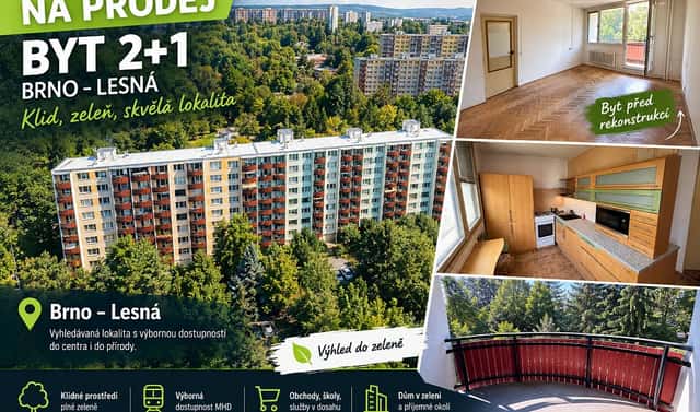 Prodej bytu 2+1 56 m², Nezvalova, Brno, okres Brno-město