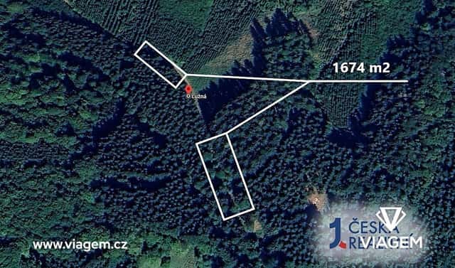 Prodej lesa 418 m², Lužná, okres Vsetín