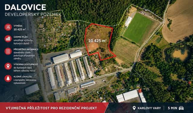 Prodej stavebního pozemku 10 425 m², Botanická, Dalovice, okres Karlovy Vary