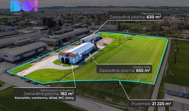 Prodej výrobních prostor 1 445 m², Grymovská, Prosenice, okres Přerov