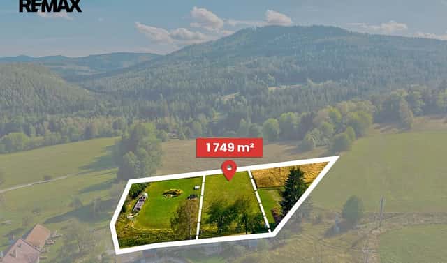 Prodej stavebního pozemku 1 749 m², Vyšší Brod, okres Český Krumlov