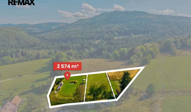 Prodej stavebního pozemku 2 574 m², Vyšší Brod, okres Český Krumlov
