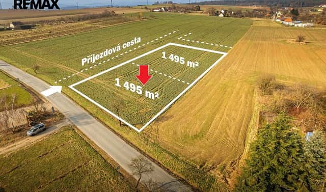 Prodej stavebního pozemku 1 495 m², Malovice, okres Prachatice