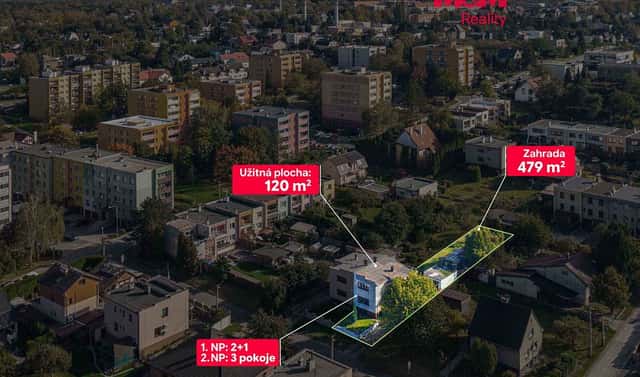 Prodej domu 120 m² s pozemkem 581 m², Křížkovského, Ostrava – Muglinov, okres Ostrava-město