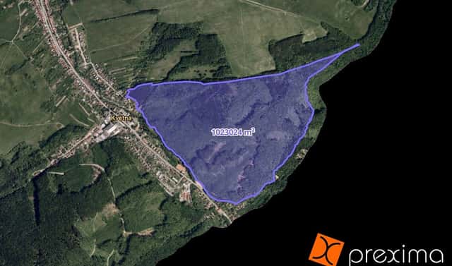 Prodej lesa 1 932 m², Strání, okres Uherské Hradiště