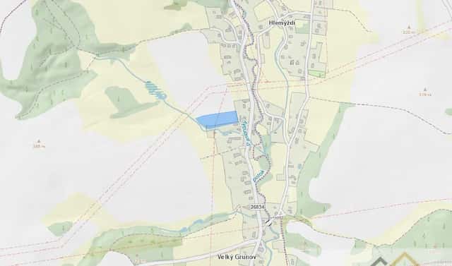 Prodej pole 9 639 m², Brniště – Velký Grunov, okres Česká Lípa