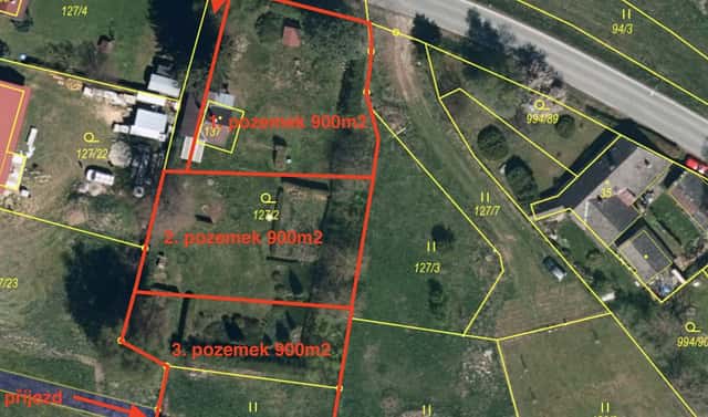Prodej stavebního pozemku 2 829 m², Bohdalín, okres Pelhřimov